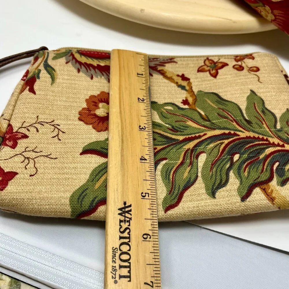 Talbots Floral Canvas Tote & Wristlet Set